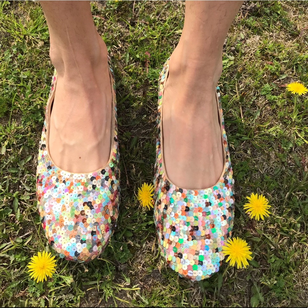 Sequin Multicolor Flats